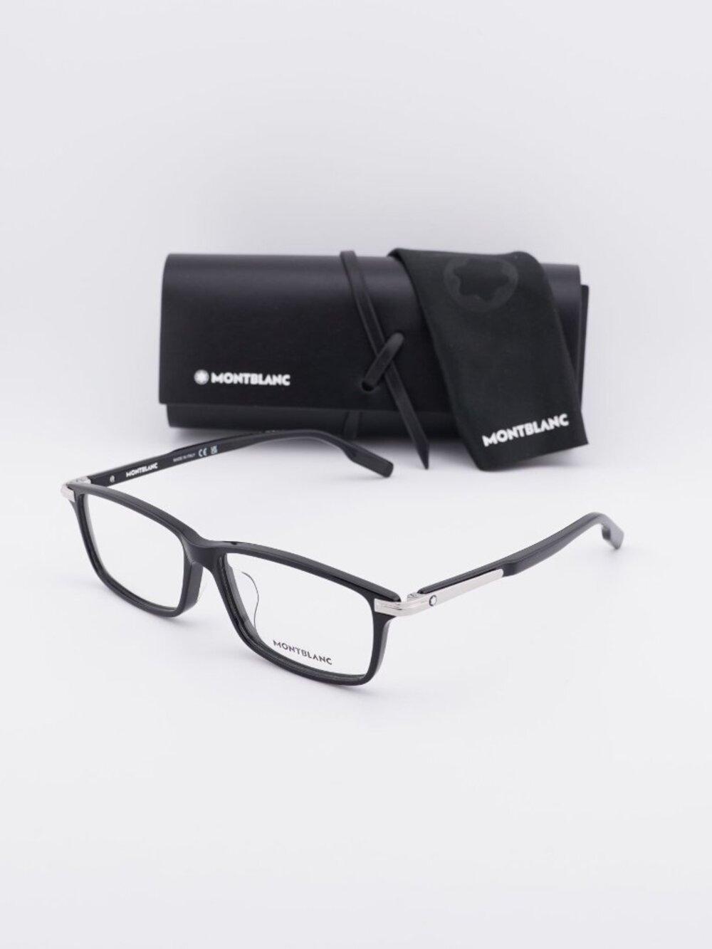 Montblanc MB0217OA 001 Rectangle Eyeglasses 56mm – Black